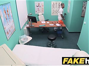 fake clinic restroom room blowjob and plowing
